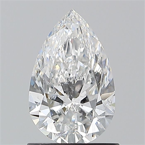 Picture of Natural Diamond 1.01 Carats, Pear with  Cut, E Color, SI2 Clarity and Certified by GIA