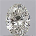 Natural Diamond 0.50 Carats, Oval with  Cut, G Color, VVS2 Clarity and Certified by IGI