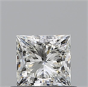 Natural Diamond 0.50 Carats, Princess with  Cut, I Color, VS1 Clarity and Certified by GIA