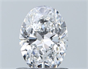 Natural Diamond 0.70 Carats, Oval with  Cut, D Color, VS2 Clarity and Certified by GIA