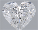Natural Diamond 0.42 Carats, Heart with  Cut, F Color, VVS2 Clarity and Certified by GIA