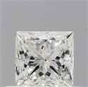 Natural Diamond 0.52 Carats, Princess with  Cut, I Color, SI1 Clarity and Certified by GIA