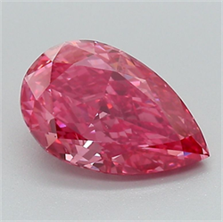 Picture of Lab Grown Diamond 1.66 Carats, Pear with  Cut, Fancy Vivid Pink Color, VS1 Clarity and Certified by IGI