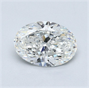 Natural Diamond 1.01 Carats, Oval with  Cut, G Color, VS2 Clarity and Certified by GIA