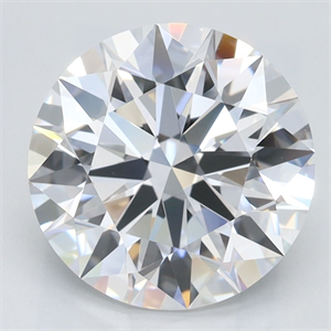 Picture of Lab Grown Diamond 2.92 Carats, Round with Ideal Cut, D Color, IF Clarity and Certified by IGI