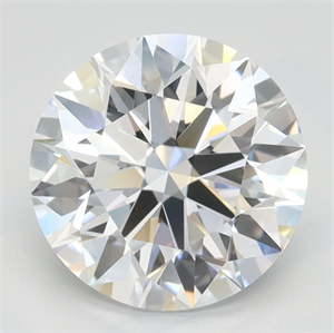 Picture of Lab Grown Diamond 2.77 Carats, Round with Ideal Cut, D Color, VVS1 Clarity and Certified by IGI