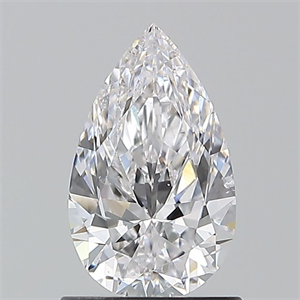 Picture of Natural Diamond 1.01 Carats, Pear with  Cut, D Color, SI2 Clarity and Certified by GIA