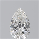 Natural Diamond 0.52 Carats, Pear with  Cut, H Color, IF Clarity and Certified by GIA