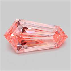 Picture of Lab Grown Diamond 5.14 Carats, HEXAGONAL with  Cut, Fancy Vivid Pink Color, VS1 Clarity and Certified by IGI