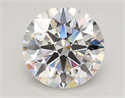 Lab Grown Diamond 3.05 Carats, Round with Ideal Cut, E Color, VVS2 Clarity and Certified by IGI