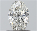 Natural Diamond 0.60 Carats, Oval with  Cut, H Color, VS1 Clarity and Certified by IGI