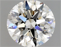 Natural Diamond 0.90 Carats, Round with Excellent Cut, H Color, VVS1 Clarity and Certified by GIA