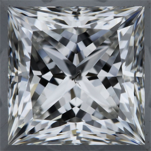 Picture of Natural Diamond 1.04 Carats, Princess with  Cut, G Color, SI1 Clarity and Certified by GIA
