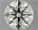 Natural Diamond 0.82 Carats, Round with Excellent Cut, K Color, VVS2 Clarity and Certified by IGI