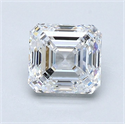 Natural Diamond 1.18 Carats, Asscher with  Cut, E Color, VVS2 Clarity and Certified by GIA