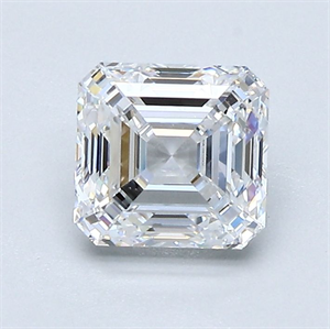Picture of Natural Diamond 1.18 Carats, Asscher with  Cut, E Color, VVS2 Clarity and Certified by GIA