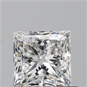 Natural Diamond 0.70 Carats, Princess with  Cut, H Color, VS1 Clarity and Certified by GIA