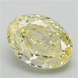 Picture of Lab Grown Diamond 1.42 Carats, Oval with  Cut, Fancy Yellow Color, VVS2 Clarity and Certified by IGI