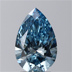 Picture of Lab Grown Diamond 2.01 Carats, Pear with  Cut, Fancy Intense Blue Color, VS2 Clarity and Certified by IGI