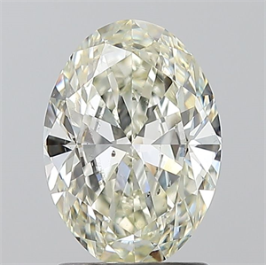 Picture of Natural Diamond 1.51 Carats, Oval with  Cut, K Color, SI2 Clarity and Certified by GIA
