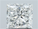 Natural Diamond 1.01 Carats, Princess with  Cut, H Color, VVS1 Clarity and Certified by GIA