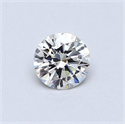 Diamante Natural 0.40 quilates, Redondo , Color H, claridad SI1 y certificado GIA