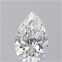 Natural Diamond 0.55 Carats, Pear with  Cut, F Color, VVS2 Clarity and Certified by GIA