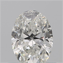 Natural Diamond 0.18 Carats, Oval with  Cut, G Color, SI1 Clarity and Certified by GIA