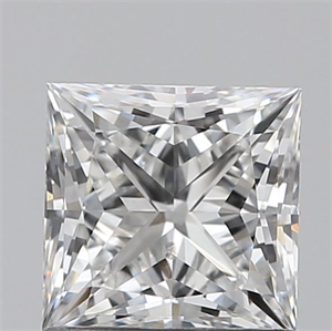 Picture of Natural Diamond 0.92 Carats, Princess with  Cut, E Color, SI1 Clarity and Certified by GIA