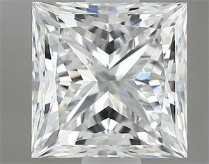 Picture of Natural Diamond 0.91 Carats, Princess with  Cut, E Color, SI2 Clarity and Certified by GIA