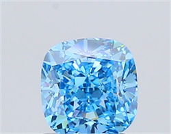 Picture of Lab Grown Diamond 1.52 Carats, CUSHION MODIFIED with  Cut, Fancy Vivid Blue Color, VVS2 Clarity and Certified by IGI