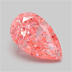 Picture of Lab Grown Diamond 2.04 Carats, Pear with  Cut, Fancy Vivid Pink Color, VS1 Clarity and Certified by IGI