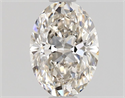 Natural Diamond 0.60 Carats, Oval with  Cut, I Color, VS2 Clarity and Certified by GIA