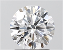 Lab Grown Diamond 1.55 Carats, Round with Ideal Cut, D Color, VVS2 Clarity and Certified by IGI