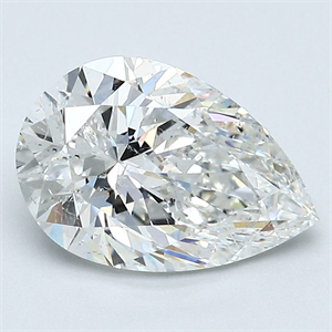 Picture of Natural Diamond 2.01 Carats, Pear with  Cut, G Color, SI2 Clarity and Certified by GIA
