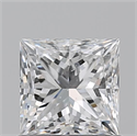 Natural Diamond 0.84 Carats, Princess with  Cut, E Color, SI1 Clarity and Certified by GIA