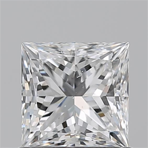 Picture of Natural Diamond 0.84 Carats, Princess with  Cut, E Color, SI1 Clarity and Certified by GIA