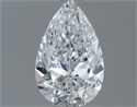 Natural Diamond 0.90 Carats, Pear with  Cut, D Color, VS2 Clarity and Certified by GIA
