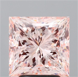 Picture of Lab Grown Diamond 3.52 Carats, Princess with  Cut, Fancy Intense Pink Color, VS1 Clarity and Certified by IGI