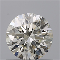 Natural Diamond 0.71 Carats, Round with Excellent Cut, I Color, VVS2 Clarity and Certified by IGI