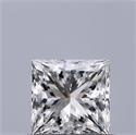 Natural Diamond 0.51 Carats, Princess with  Cut, G Color, IF Clarity and Certified by GIA