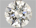 Natural Diamond 1.70 Carats, Round with Excellent Cut, L Color, VVS1 Clarity and Certified by HRD