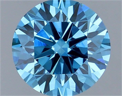 Picture of Lab Grown Diamond 1.49 Carats, Round with Excellent Cut, Fancy Vivid Blue Color, VS1 Clarity and Certified by IGI