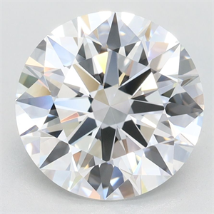 Picture of Lab Grown Diamond 2.99 Carats, Round with Excellent Cut, D Color, VVS1 Clarity and Certified by GIA