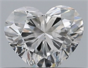 Natural Diamond 0.32 Carats, Heart with  Cut, E Color, VVS2 Clarity and Certified by GIA