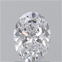 Natural Diamond 1.02 Carats, Oval with  Cut, D Color, VS2 Clarity and Certified by GIA