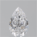Natural Diamond 0.90 Carats, Pear with  Cut, D Color, VS2 Clarity and Certified by GIA