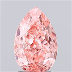 Picture of Lab Grown Diamond 2.03 Carats, Pear with  Cut, Fancy Vivid Pink Color, VS1 Clarity and Certified by IGI