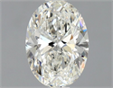 Natural Diamond 0.90 Carats, Oval with  Cut, H Color, SI2 Clarity and Certified by GIA