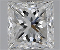 Natural Diamond 0.70 Carats, Princess with  Cut, F Color, VVS1 Clarity and Certified by GIA